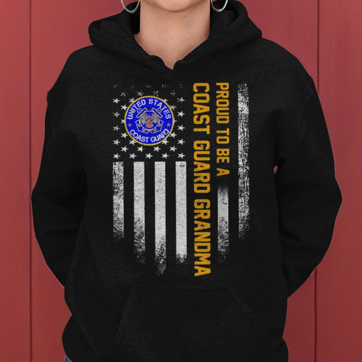 Vintage Usa American Flag Proud To Be A Coast Guard Grandma Gifts For Grandma Funny Gifts Women Hoodie