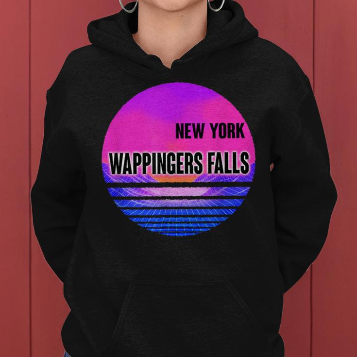 Vintage Wappingers Falls Vaporwave New York Women Hoodie