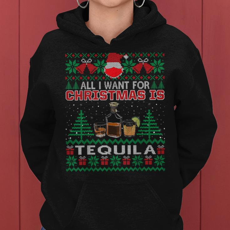 All I Want For Christmas Is Tequila Ugly Sweater Women Hoodie