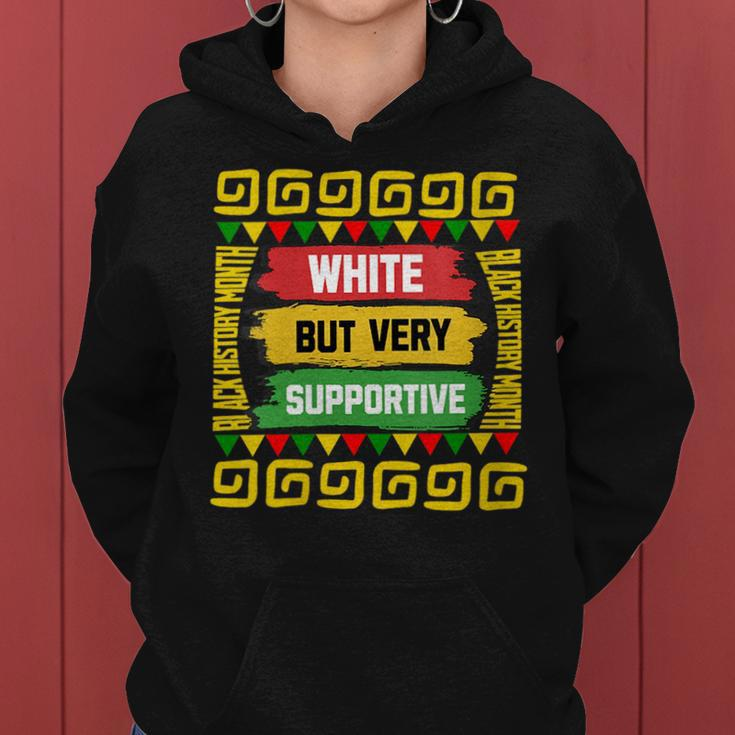White But Supportive Ally Black History Month Junenth Women Hoodie