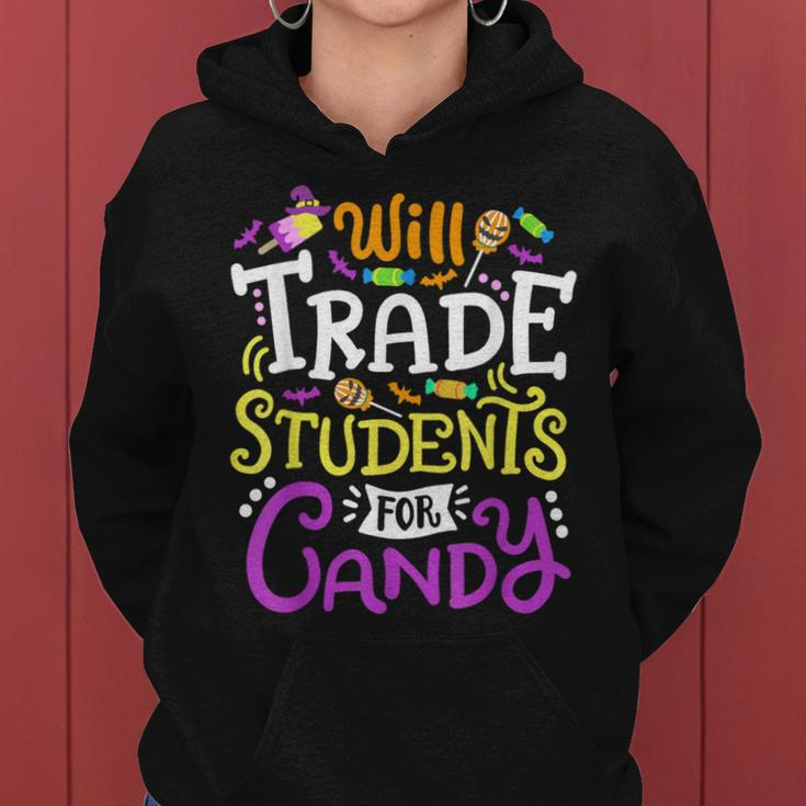Will Trade Students For Candy Teacher Cute Halloween Costume Women Hoodie