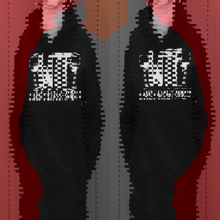 Wtf Wine Turkey Family Christmas Thanksgiving Women Hoodie