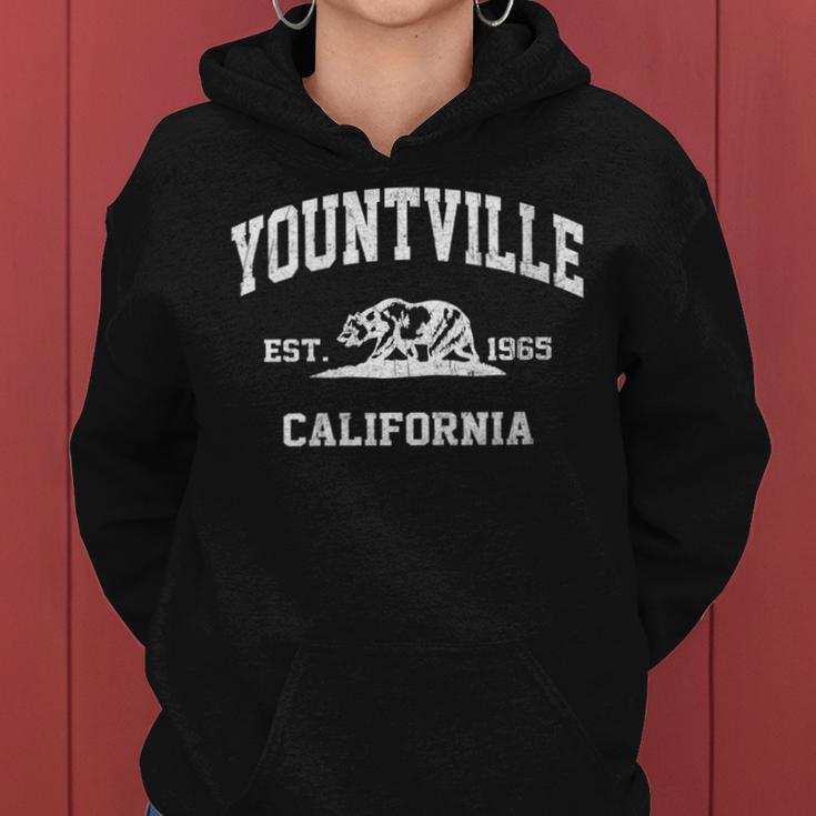 Yountville California Ca Vintage State Athletic Style Women Hoodie