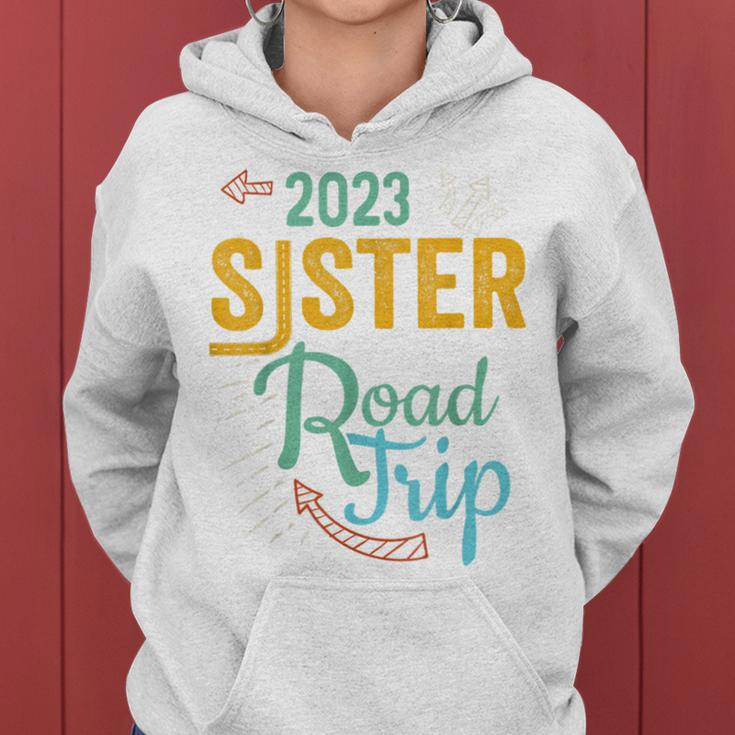 2023 Sister Road Trip Vacation Girls Matching Retro Vintage Women Hoodie