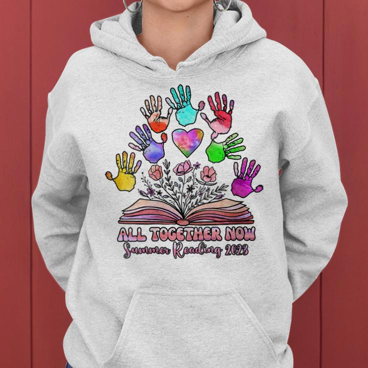 All Together Now Summer Reading 2023 Boho Flowers Floral Women Hoodie