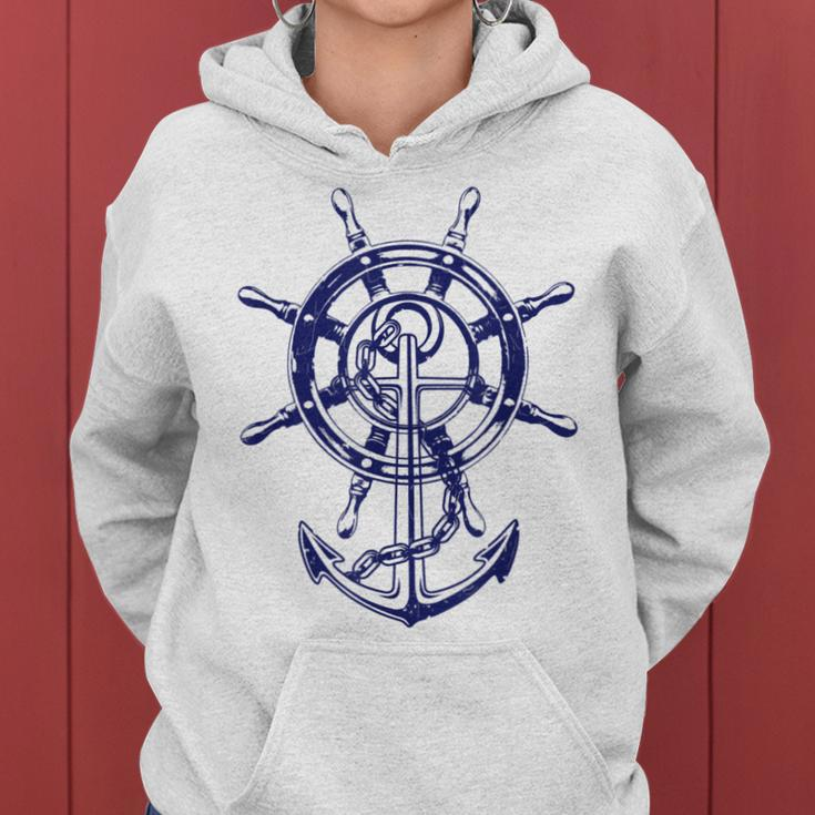 Anchor & Rudder Cool Sailing Design Nautical Gift Men Women Women Hoodie