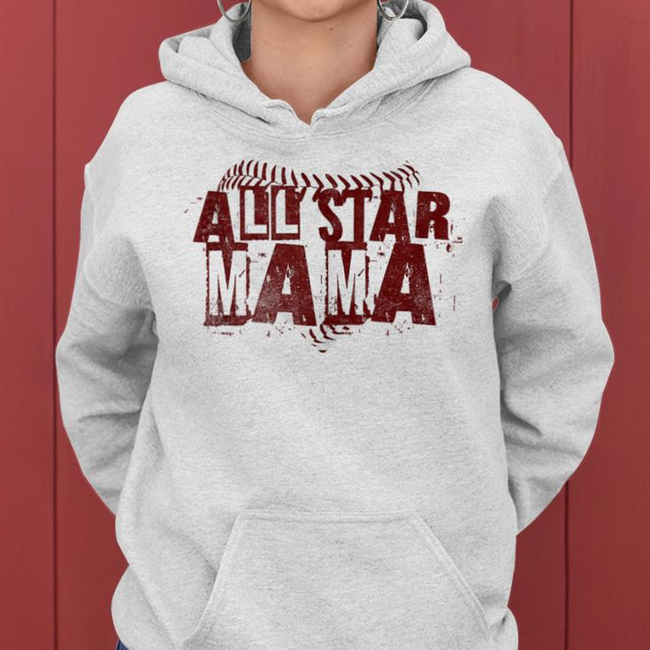 Baseball All Star Mom Softball All Star Mama Gift For Mom Women Hoodie