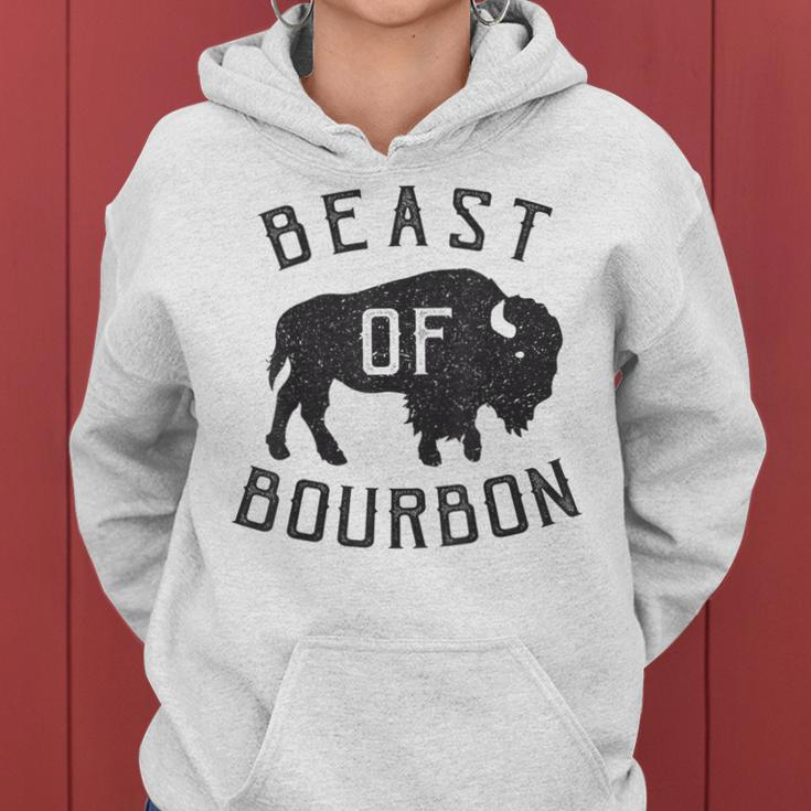 Beast Of Bourbon Drinking Whiskey Bison Buffalo Party Women Hoodie