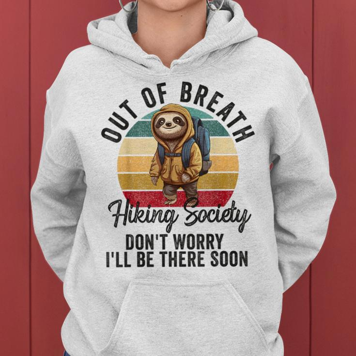 Out Of Breath Hiking Society For Hiker Nature Love Women Hoodie