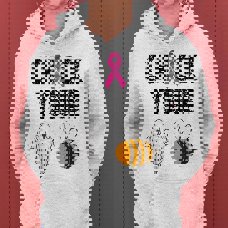 Check Your Boo Bees Breast Cancer Halloween Women Hoodie Check Your Boo Bees Breast Cancer Halloween Women Hoodie