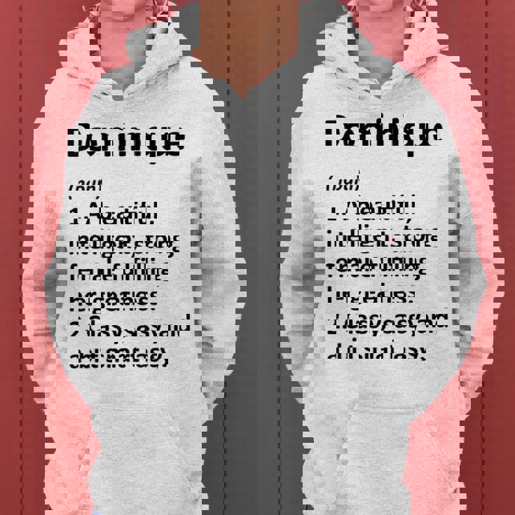 Dominique Definition Personalized Name Funny Christmas Gift Definition Funny Gifts Women Hoodie