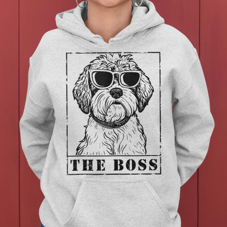 The Boxerdoodle Boss Mom Dad Dog Lover Women Hoodie