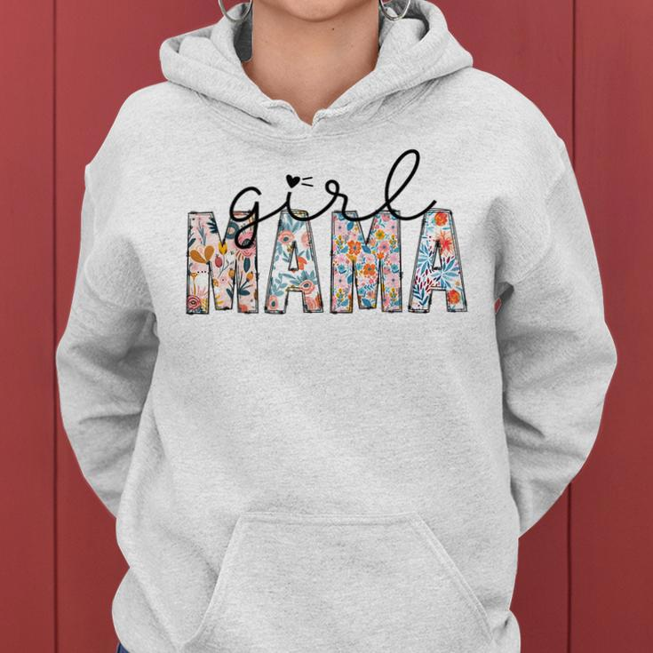 Girl Mama Mom Girls Floral Mothers Funny Vintage Women Hoodie