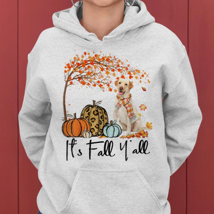 It's Fall Y'all Labrador Retriever Pumpkin Autumn Leaf Fall Women Hoodie