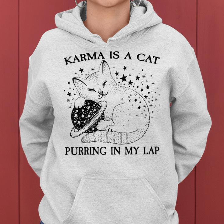 Karma Is A Cat For Girls Boys Karma Women Hoodie