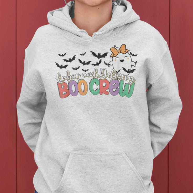 Labor And Delivery Boo Crew Halloween Spooky Nurse Women Hoodie
