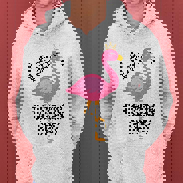 Lets Flocking Party Matching Flamingo Bachelorette Party Women Hoodie