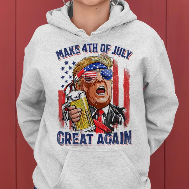 Make 4Th Of July Great Again Funny Trump Men Drinking Beer Drinking Funny Designs Funny Gifts Women Hoodie