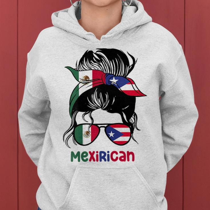 Mexirican Messy Bun Half Puerto Rican And Half Mexican Women Hoodie