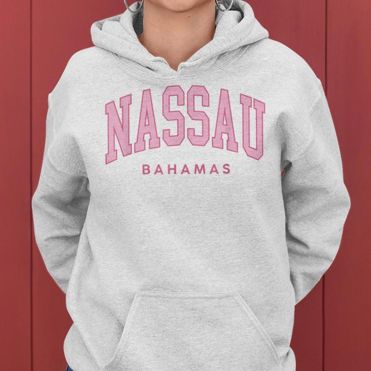 Nassau Bahamas Preppy Retro Throwback Pink Souvenir Women Hoodie