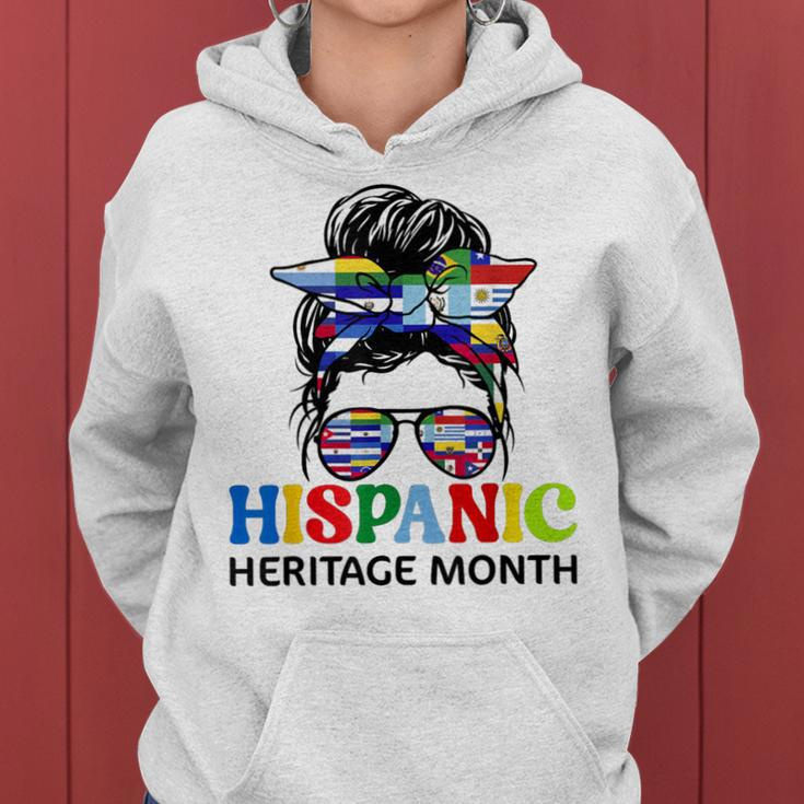 National Hispanic Heritage Month Messy Bun Women Hoodie