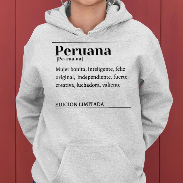 Peruana Mujer Peruvian Girl Latina Dictionary Spanish Women Hoodie