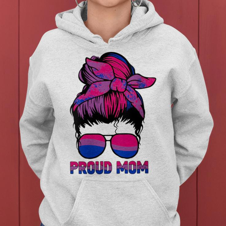 Proud Bisexual Mom Wife Funny Support Bi Lgbt Pride Flag Women Hoodie