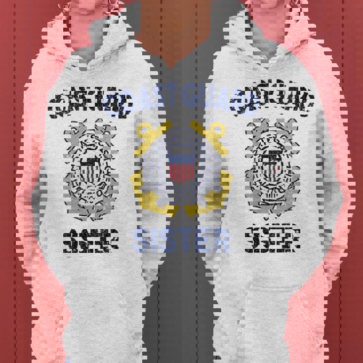 Proud Us Coast Guard Sister Military Pride Gift For Womens Gifts For Sister Funny Gifts Women Hoodie