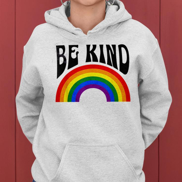 Rainbow Be Kind Movement Gay Pride Month 2023 Lgbtq Women Hoodie