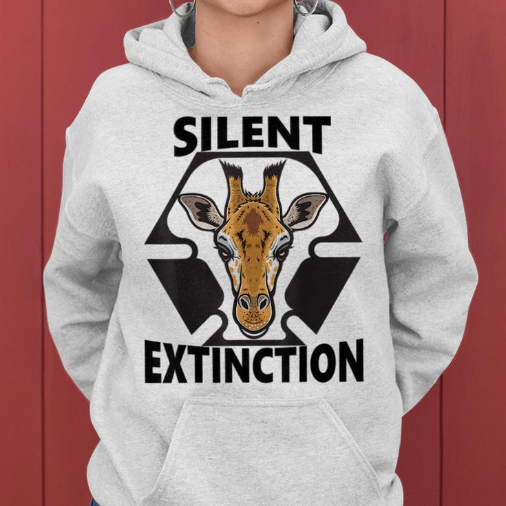 Silent Extinction Giraffe Animals Love Gift Apparel Animals Funny Gifts Women Hoodie