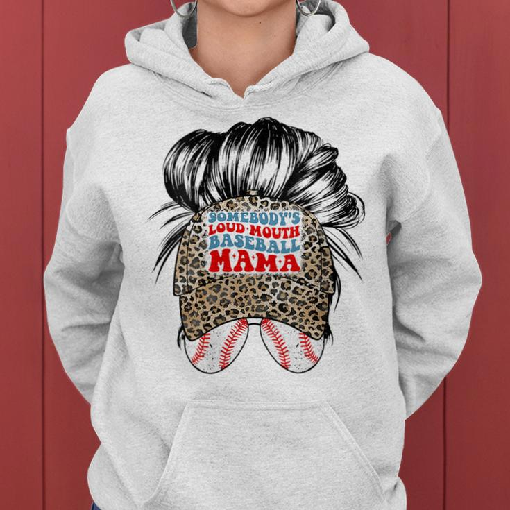 Somebodys Loud Mouth Baseball Softball Mama Mom Gifts Gifts For Mom Funny Gifts Women Hoodie
