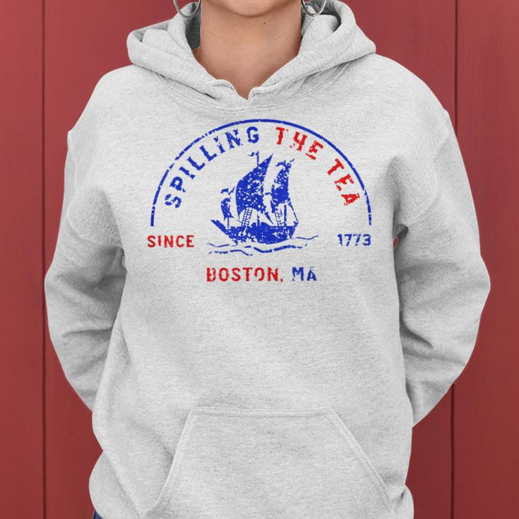 Spilling The Tea Since 1773 4Th Of July History Teacher Gifts For Teacher Funny Gifts Women Hoodie