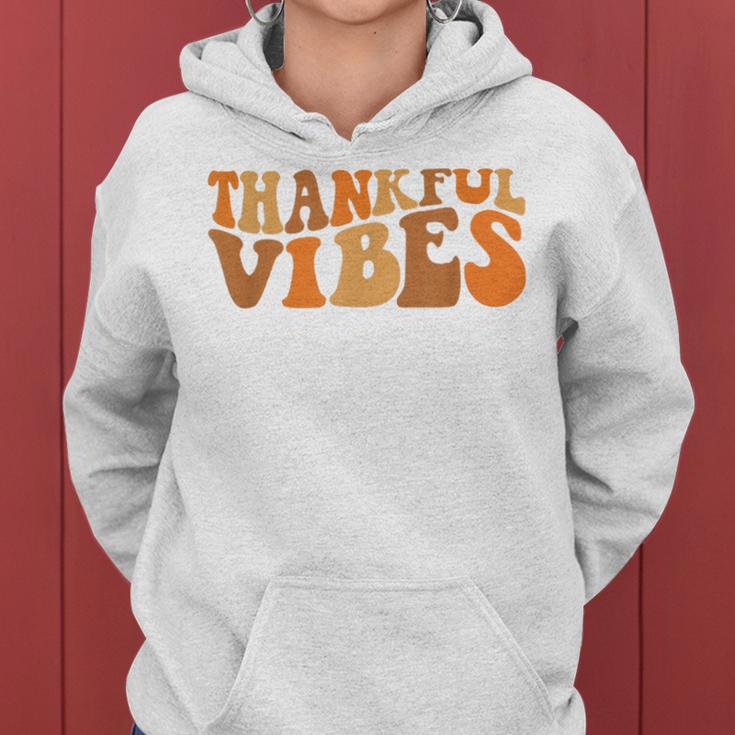 Thankful Vibes Fall Thanksgiving Women Hoodie