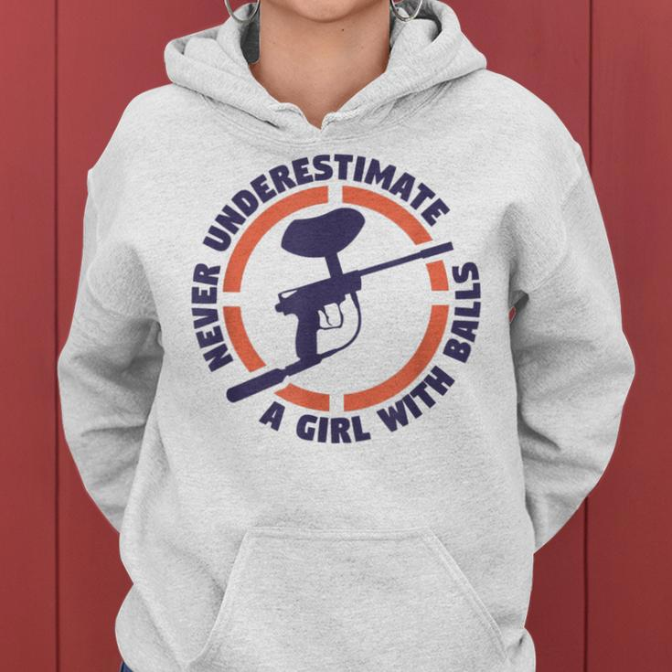 Never Underestimate A Girl With Balls Women Hoodie