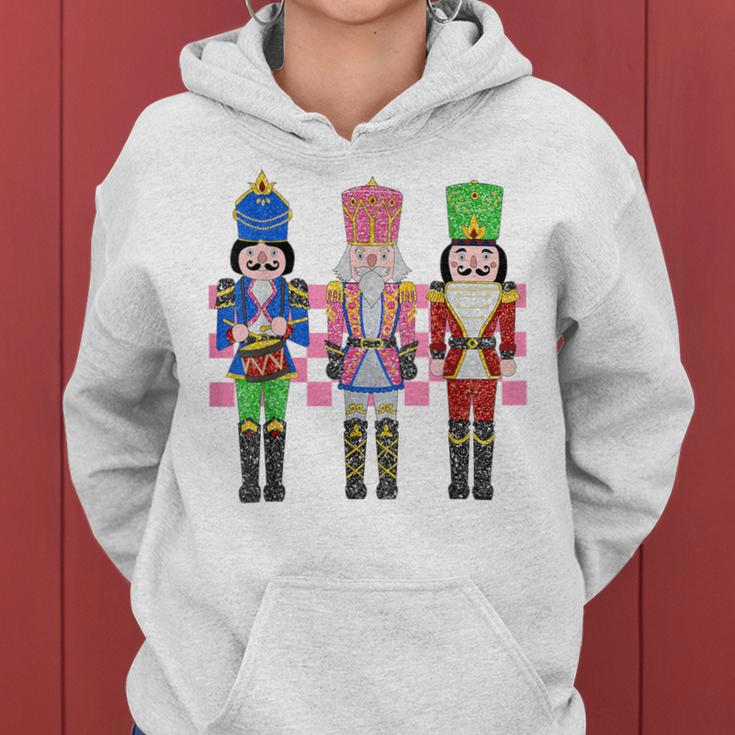 Vintage Pink Nutcracker Squad Ballet Pink Christmas Women Hoodie