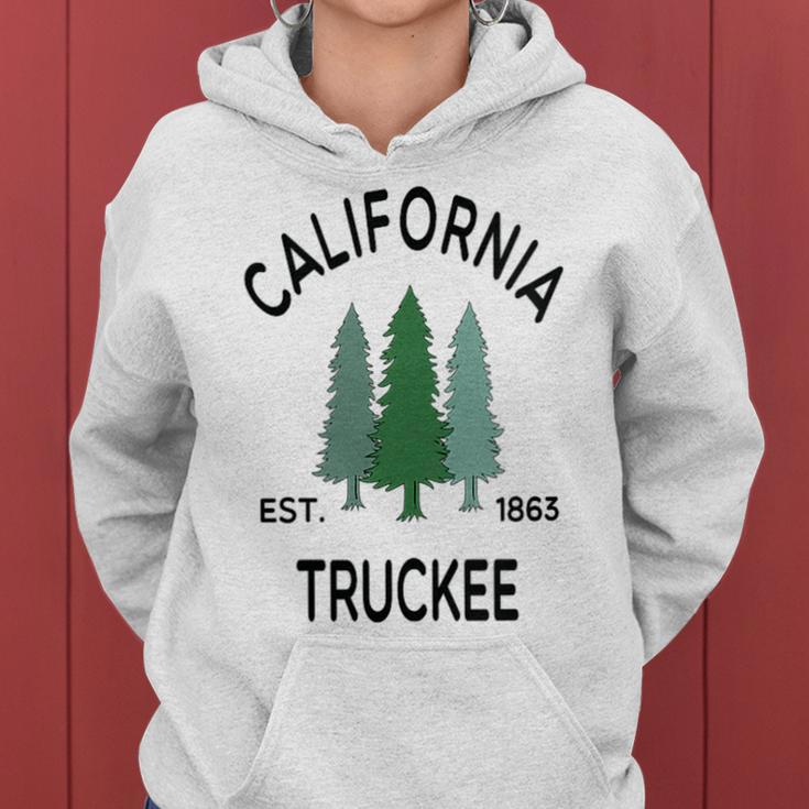Vintage Truckee California Sierra Nevada Evergreen Tree Women Hoodie