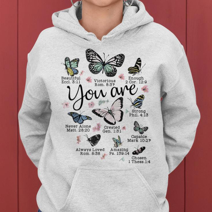 You Are Beautiful Butterfly Bible Verse Religious Christian Women Hoodie