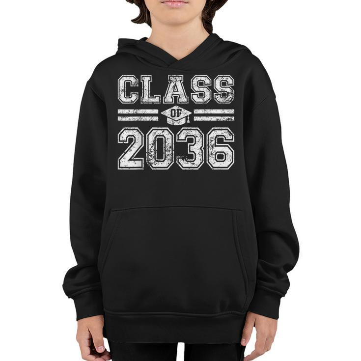 Class Of 2036 Grow With Me Graduation First Day Of School  Youth Hoodie