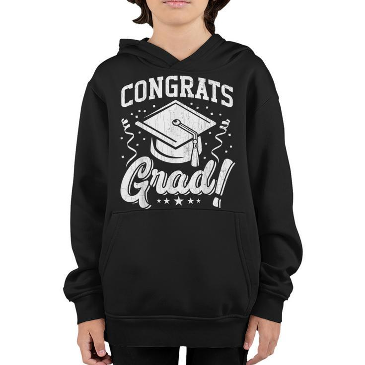 Congrats Grad Funny Graduate Graduation Graphic  Youth Hoodie