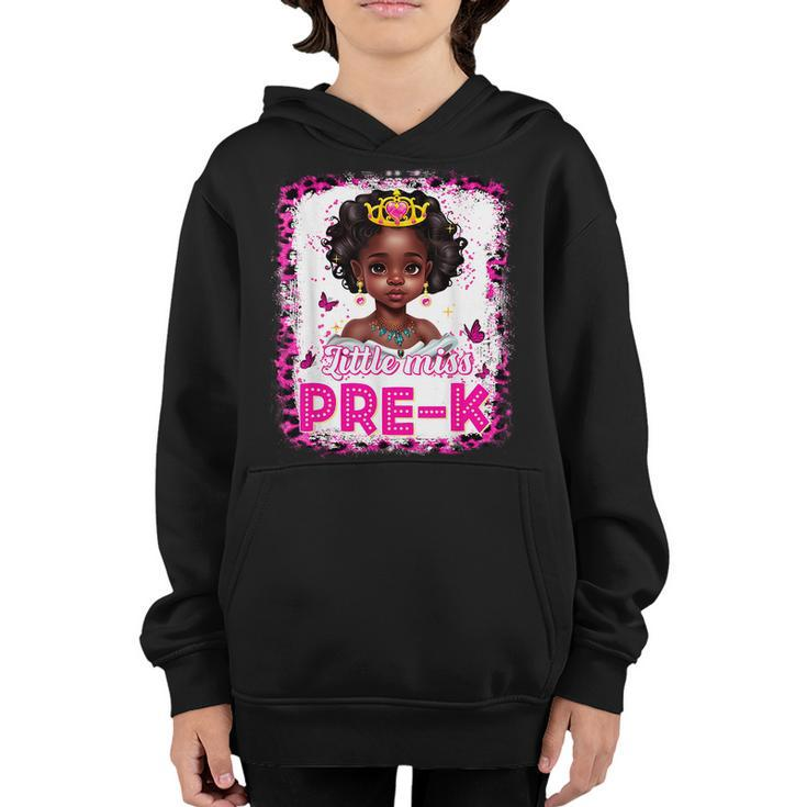 Cute Black Girl Little Miss Pre-K Funny Back To School  Black Girl Funny Gifts Youth Hoodie
