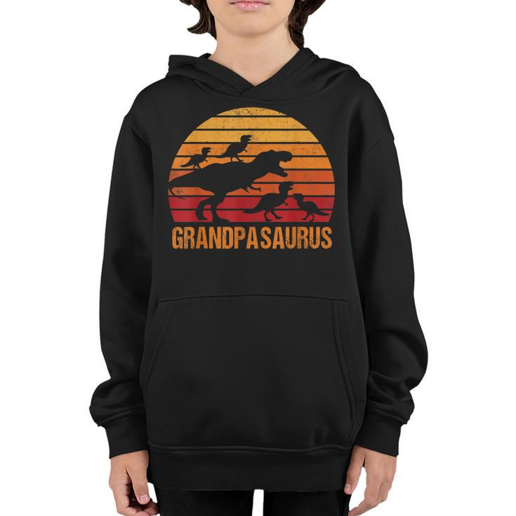 Grandpa Dinosaur Grandpasaurus 4 Four Kids Gift  Youth Hoodie