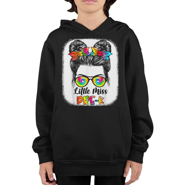 Happy First Day Of School Little Miss Pre-K For Student Girl Youth Hoodie