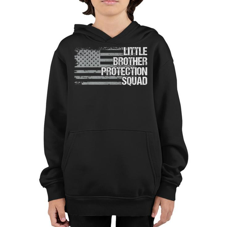 Security Brother Protection Squad Boys Dad Grandpa Us Flag  Youth Hoodie