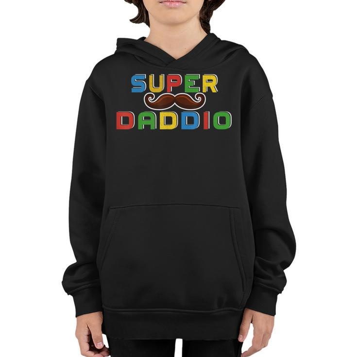 Superdaddio Dad Papa Daddy  Funny For Father Lovers Game  Youth Hoodie