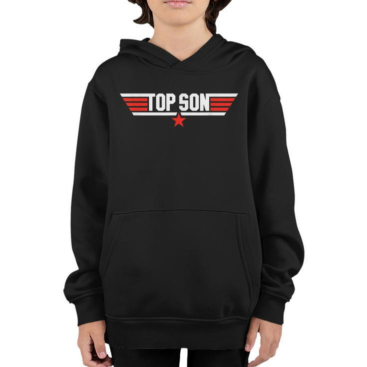 Top Son Funny Cool 80S 1980S Boys Men Father Fathers Day  Youth Hoodie