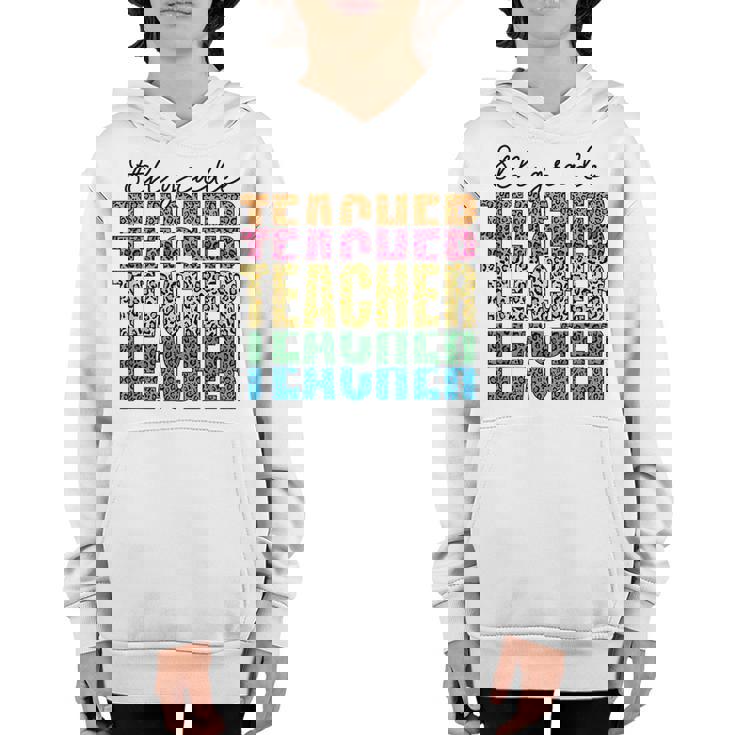 8Th Grade Teacher Leopard Print Back To School Eighth Grade  Gifts For Teacher Funny Gifts Youth Hoodie
