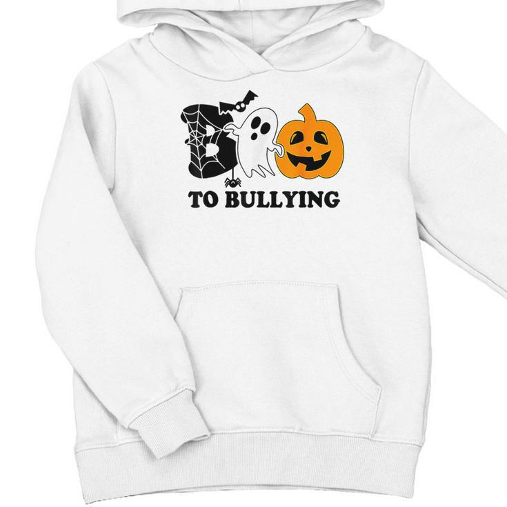 Boo To Bullying Orange Anti Bullying Unity Day Halloween Kid Youth Hoodie