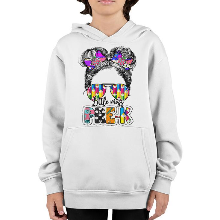 Kids Back To School Outfits For Girls Little Miss Prek Messy Bun  Youth Hoodie