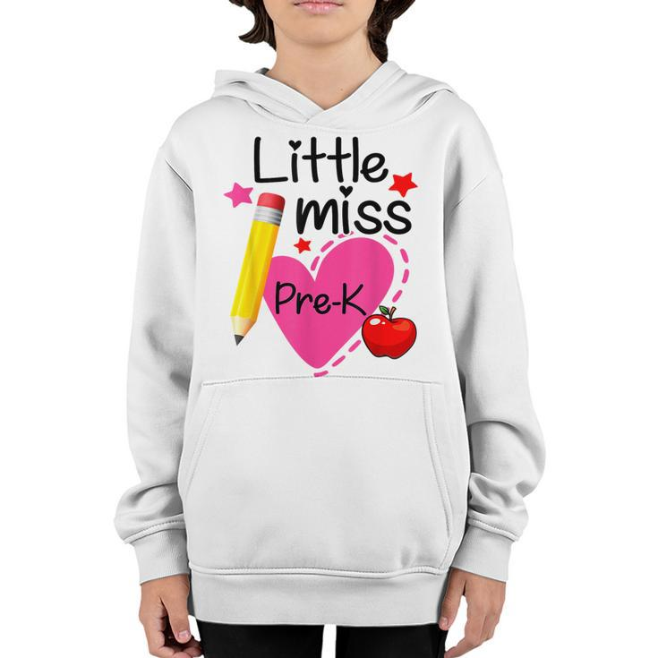 Little Miss Pre K Back To School Hello First Grade  Youth Hoodie