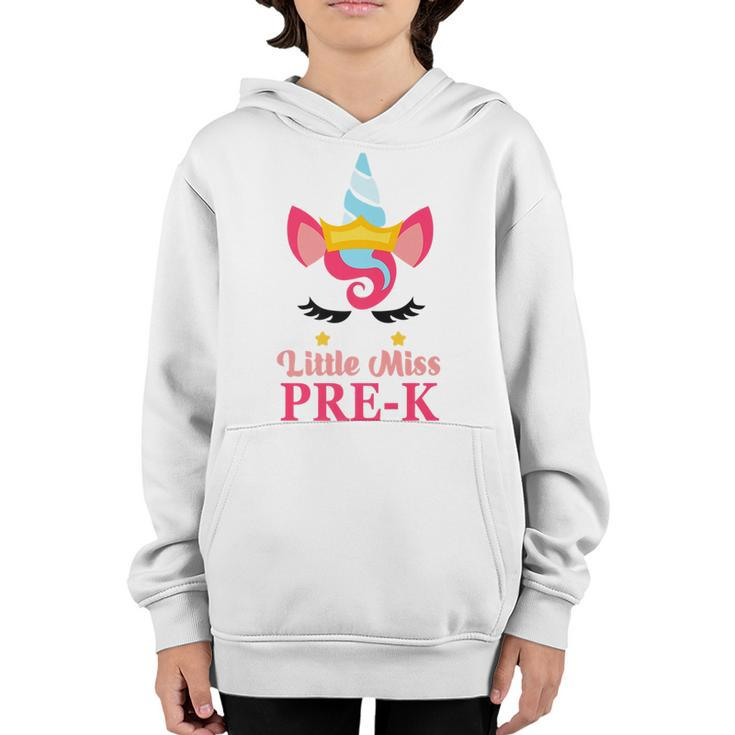 Little Miss Pre-K First Day Of School A Pre-K   Youth Hoodie